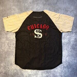 VTG Chicago White Sox Pinstripe Jersey Men's 2XL Mirage First String Cooperstown